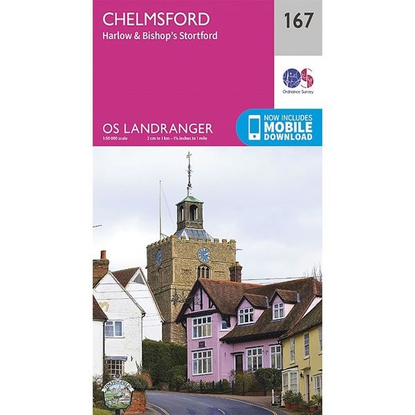 OS Landranger Map 167, Chelmsford, Harlow and Bishop’s Stortford