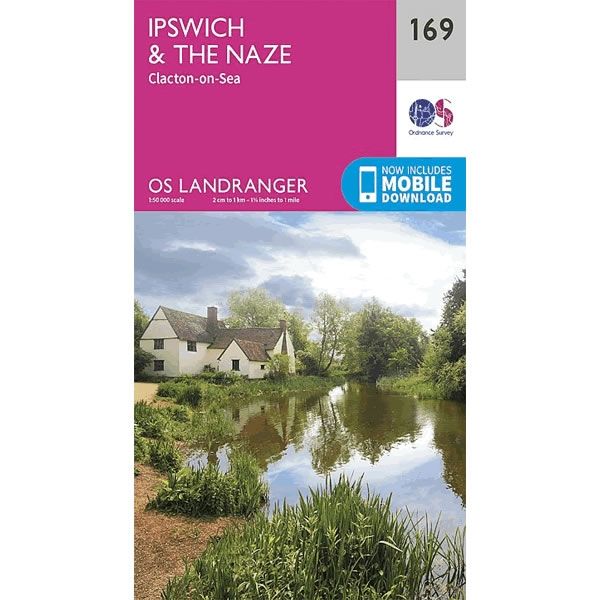 OS Landranger Map 169, Ipswich, The Naze and Clacton-on-Sea