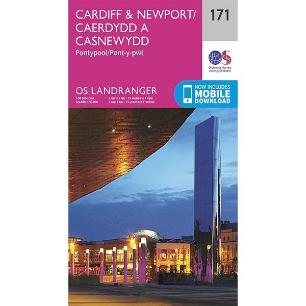 OS Landranger Map 171, Cardiff and Newport, Pontypool