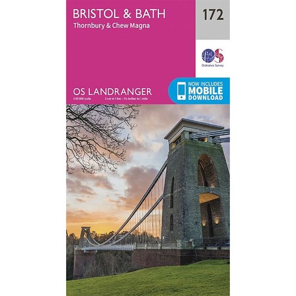 OS Landranger Map 172, Bristol and Bath, Thornbury and Chew Magna