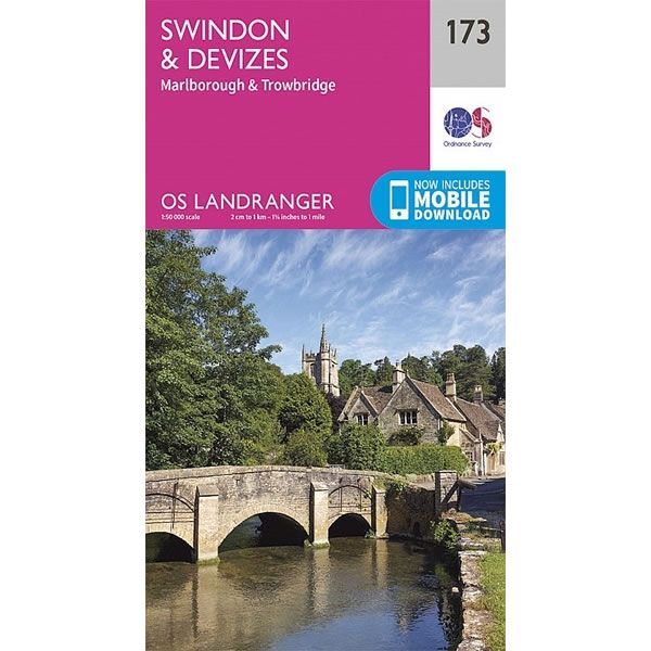 OS Landranger Map 173, Swindon, Devizes, Marlborough and Trowbridge