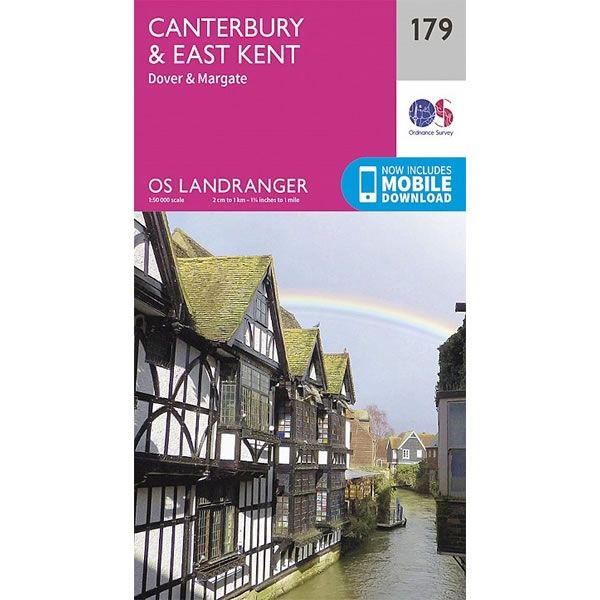 OS Landranger Map 179, Canterbury and East Kent, Dover and Margate