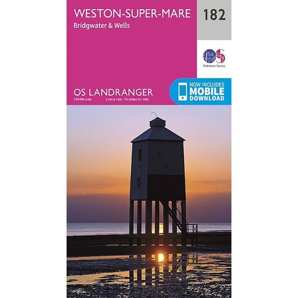 OS Landranger Map 182, Weston-super-Mare, Bridgwater and Wells