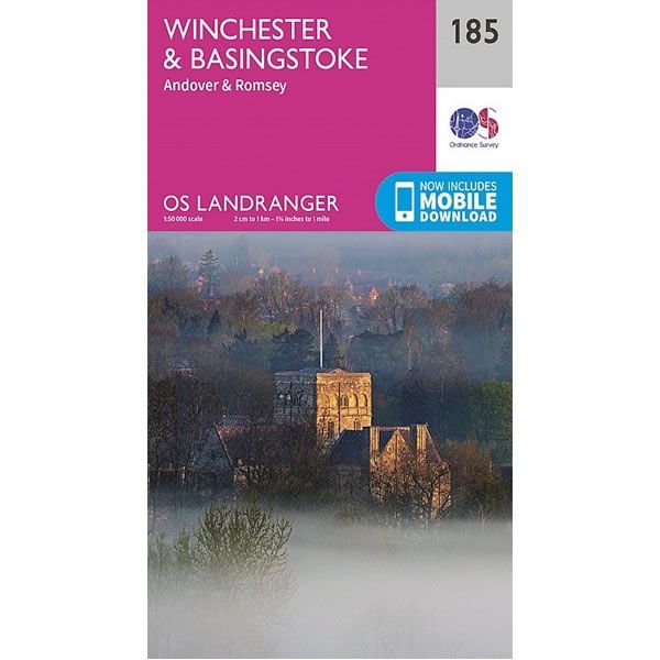 OS Landranger Map 185, Winchester and Basingstoke, Andover and Romsey