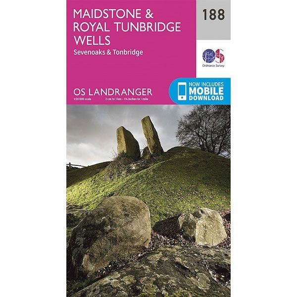 OS Landranger Map 188, Maidstone and Royal Tunbridge Wells