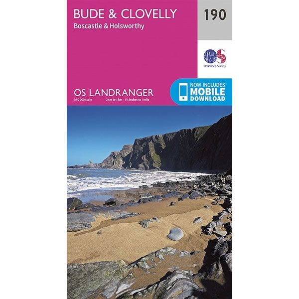 OS Landranger Map 190, Bude and Clovelly, Boscastle and Holsworthy