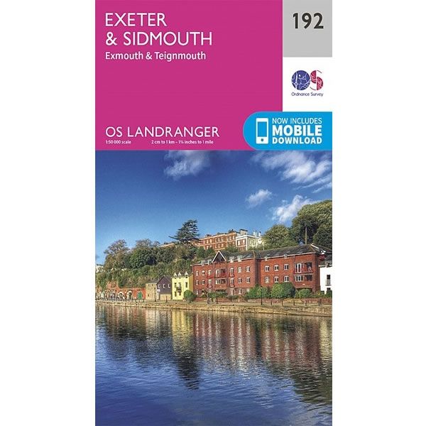 OS Landranger Map 192, Exeter and Sidmouth, Exmouth and Teignmouth