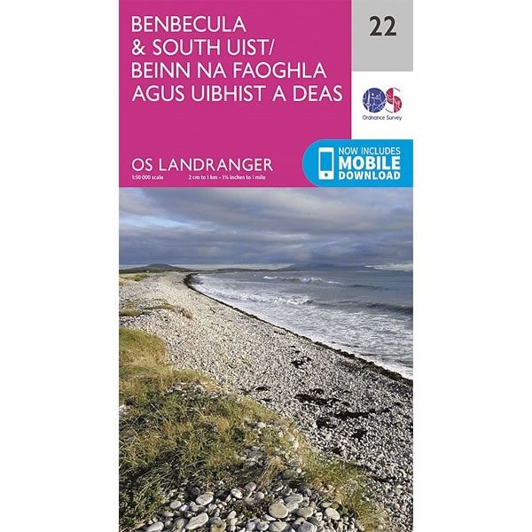 OS Landranger Map 22, Benbecula and South Uist