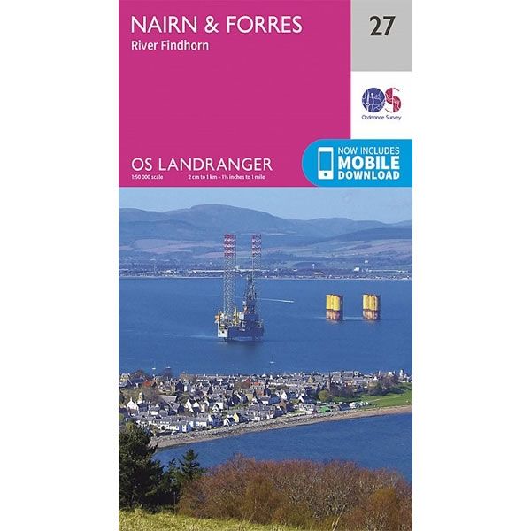 OS Landranger Map 27, Nairn and Forres, River Findhorn