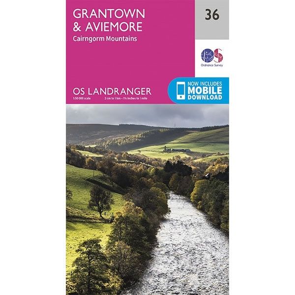 OS Landranger Map 36, Grantown, Aviemore and Cairngorm Mountains