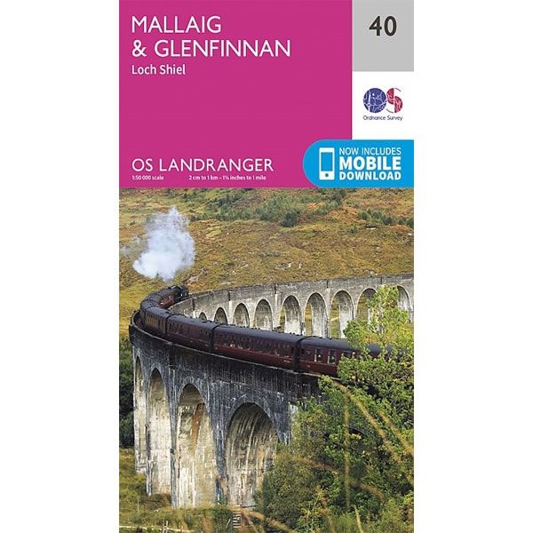 OS Landranger Map 40, Mallaig and Glenfinnan, Loch Shiel