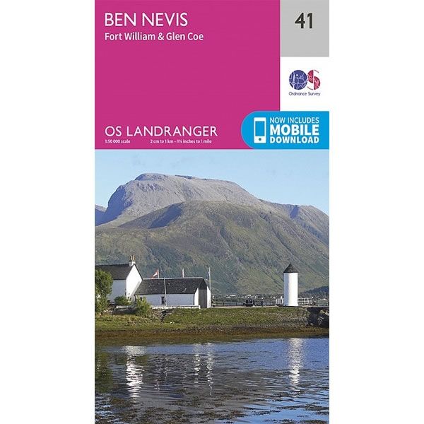 OS Landranger Map 41, Ben Nevis, Fort William and Glen Coe