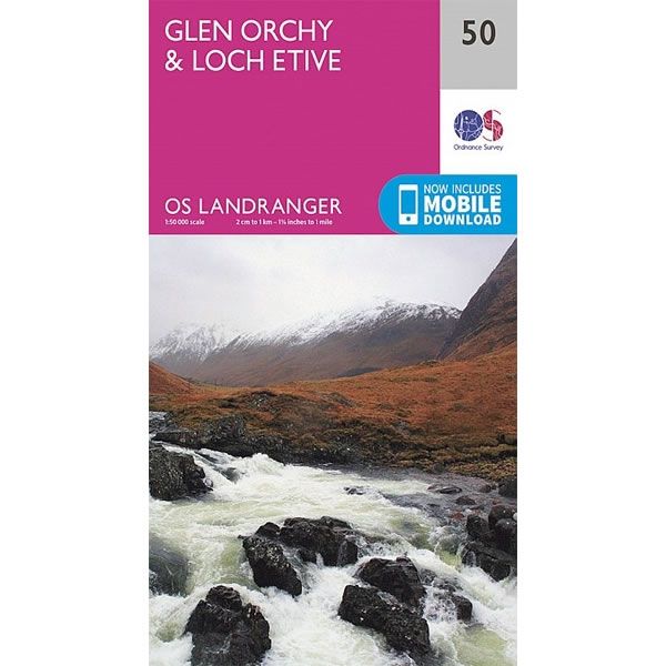 OS Landranger Map 50, Glen Orchy and Loch Etive