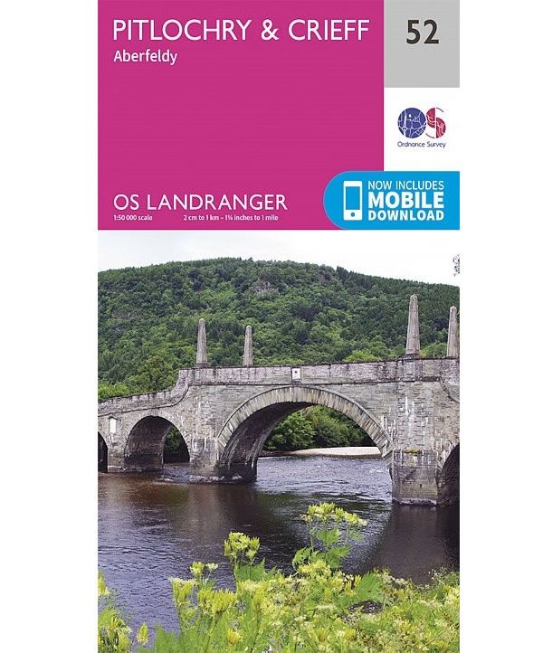 OS Landranger Map 52, Pitlochry and Crieff