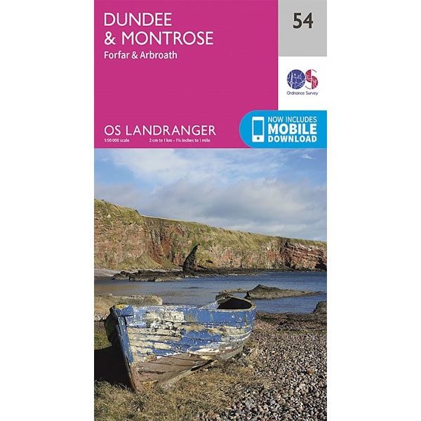 OS Landranger Map 54, Dundee and Montrose, Forfar and Arbroath