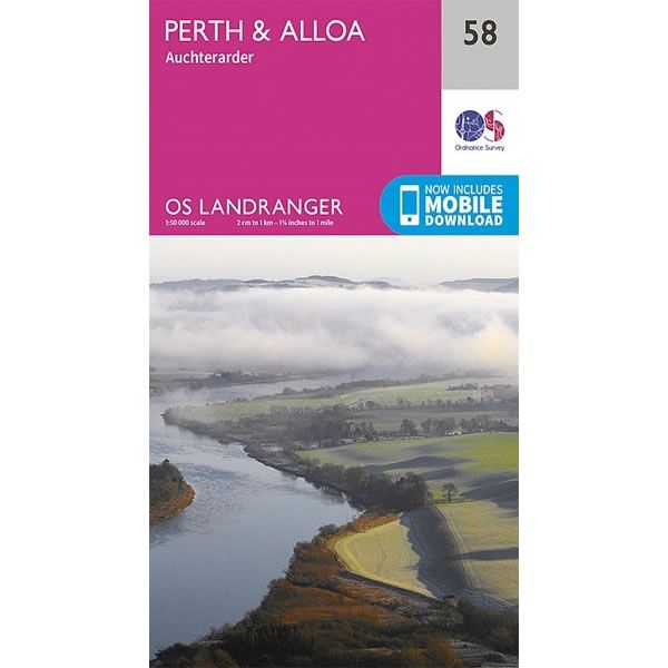 OS Landranger Map 58, Perth and Alloa, Auchterarder