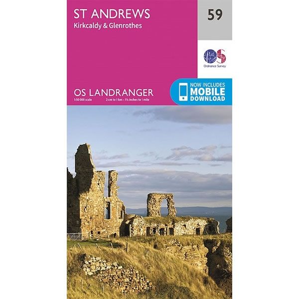 OS Landranger Map 59, St Andrews, Kirkcaldy and Glenrothes