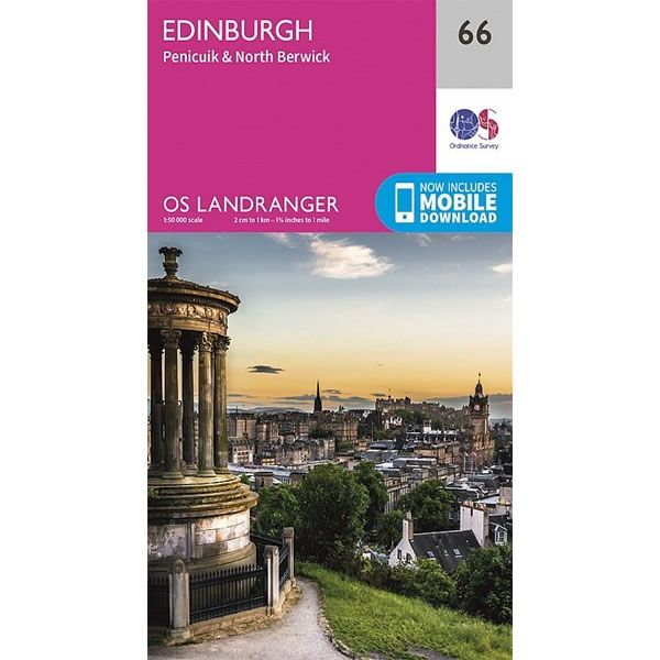 OS Landranger Map 66, Edinburgh, Penicuik and North Berwick