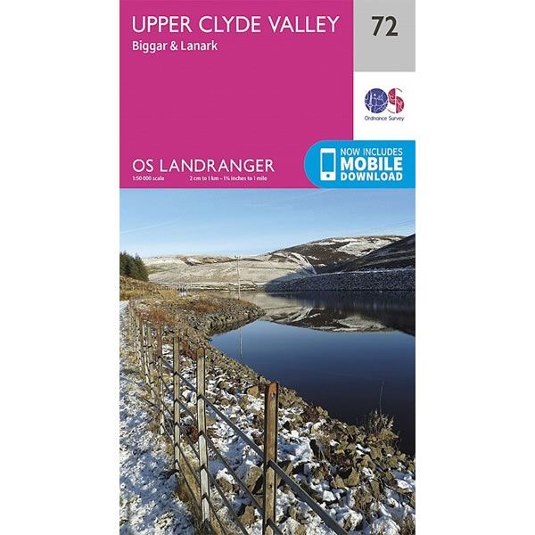 OS Landranger Map 72, Upper Clyde Valley, Biggar and Lanark