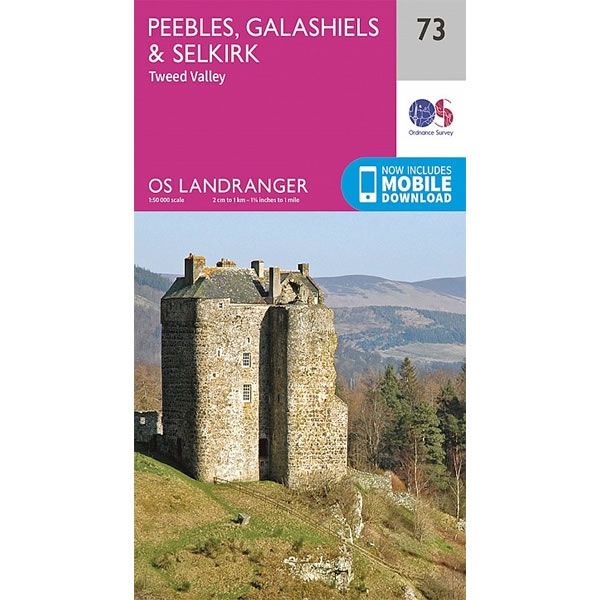 OS Landranger Map 73, Peebles, Galashiels and Selkirk, Tweed Valley