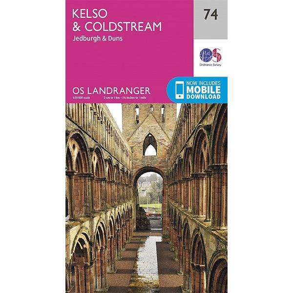 OS Landranger Map 74, Kelso and Coldstream, Jedburgh and Duns