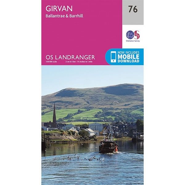 OS Landranger Map 76, Girvan, Ballantrae and Barrhill