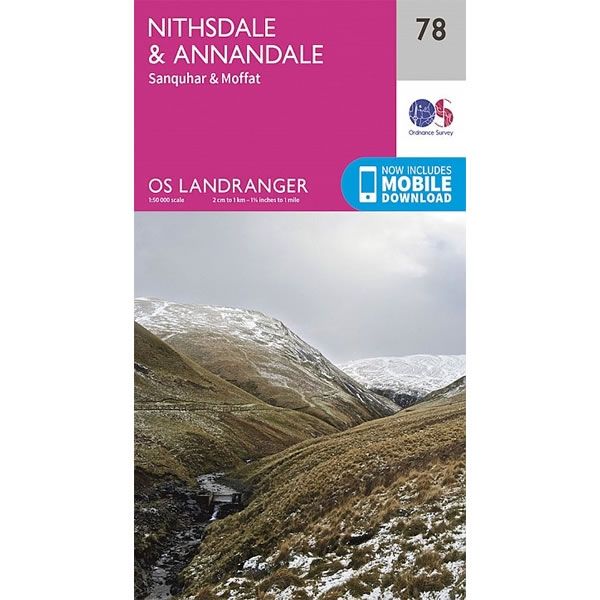 OS Landranger Map 78, Nithsdale and Annandale, Sanquhar and Moffat