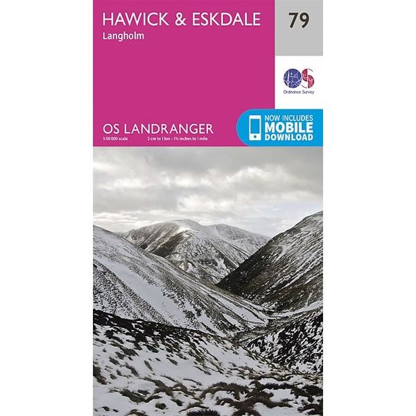 OS Landranger Map 79, Hawick and Eskdale, Langholm