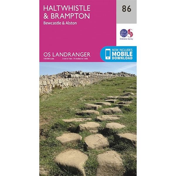 OS Landranger Map 86, Haltwhistle and Brampton, Bewcastle and Alston