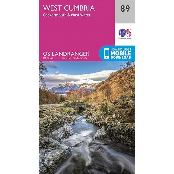 OS Landranger Map 89, West Cumbria, Cockermouth and Wast Water