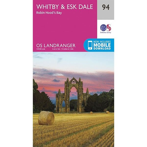 OS Landranger Map 94, Whitby, Esk Dale and Robin Hood's Bay