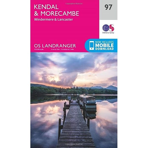 OS Landranger Map 97, Kendal, Morecambe, Windermere and Lancaster