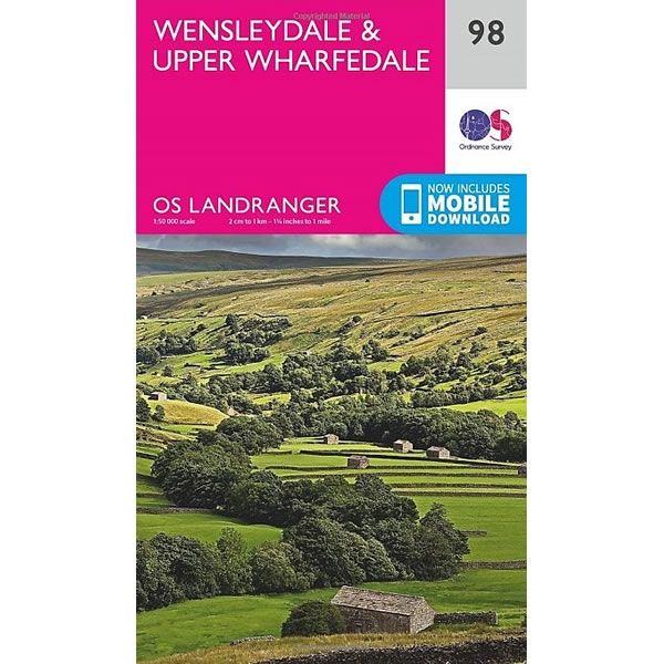 OS Landranger Map 98, Wensleydale and Upper Wharfedale