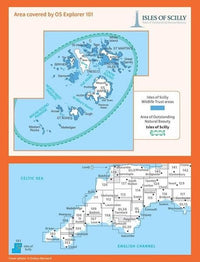 OS Explorer Map 101 - Isles of Scilly Map overview