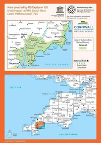 OS Explorer Map 105 - Falmouth and Mevagissey - overview