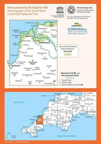 OS Explorer Map 105 - Falmouth and Mevagissey - overview