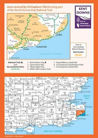 OS Explorer Map 138 - Dover and Folkestone - overview