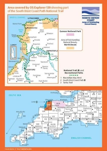 OS Explorer Map 139 - Bideford and Ilfracombe