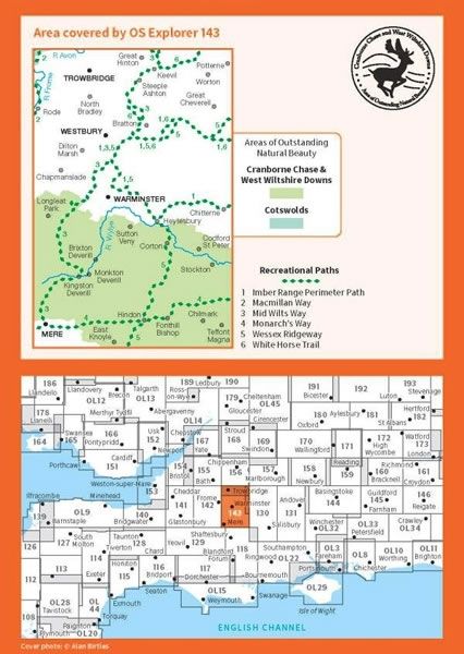 OS Explorer Map 143 - Warminster and Trowbridge - overview