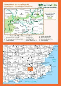 OS Explorer Map 146 - Dorking and Box Hill - overview