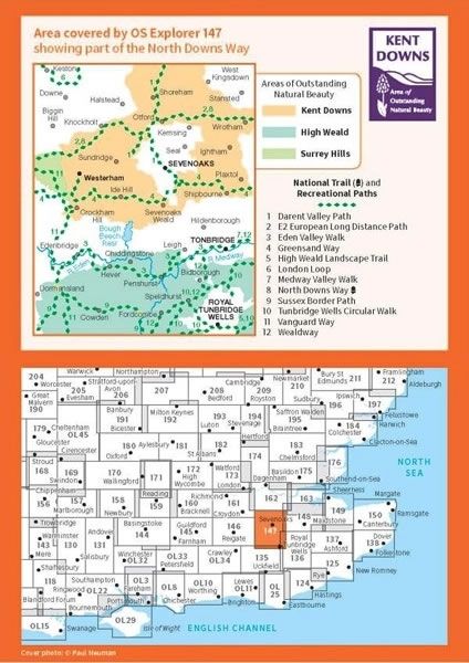 OS Explorer Map 147 - Sevenoaks and Tonbridge - overview