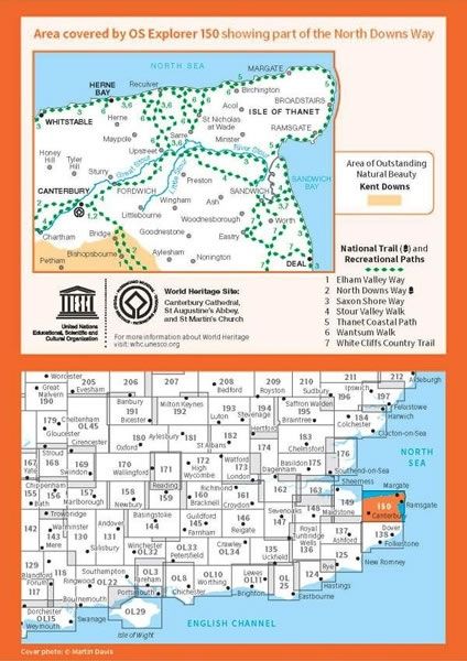 OS Explorer Map 150 - Canterbury and the Isle of Thanet - Overview