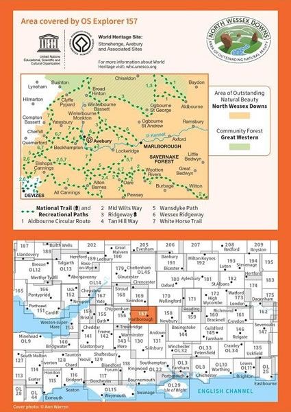 OS Explorer Map 157 - Marlborough and Savernake Forest - overview