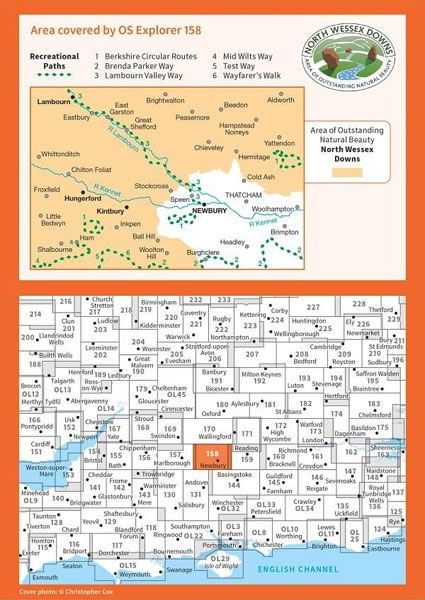 OS Explorer Map 158 - Newbury and Hungerford - overview