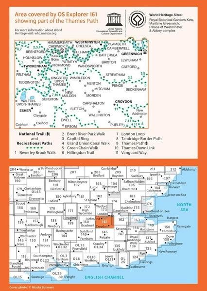 OS Explorer Map 161 - London South - overview