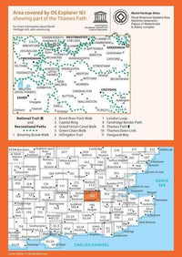 OS Explorer Map 161 - London South - overview