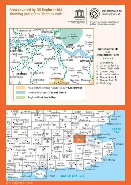 OS Explorer Map 162 - Greenwich and Gravesend - overview