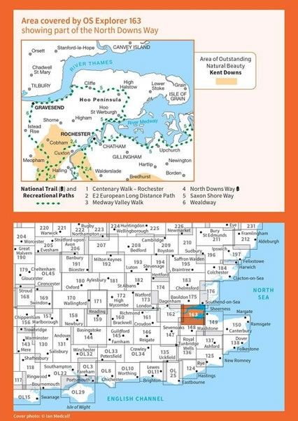 OS Explorer Map 163 - Gravesend and Rochester - overview