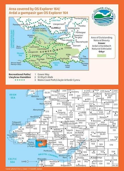 OS Explorer Map 164 - Gower - overview