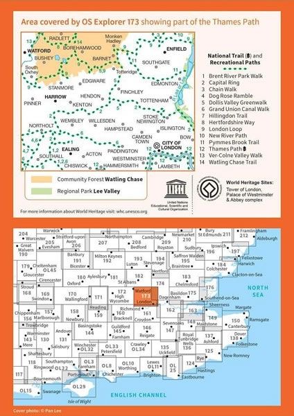 OS Explorer Map 173 - London North - overview